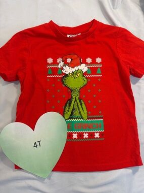 Dr. Seuss - Little Grinch Red Kids T-Shirt - Gender Neutral/Free
